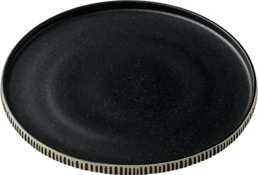 Playground Nara Teller flach Relief schwarz weiss D21cm