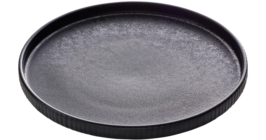 Playground NARA Teller flach Relief schw.D27cm 0.58lt H2.5cm