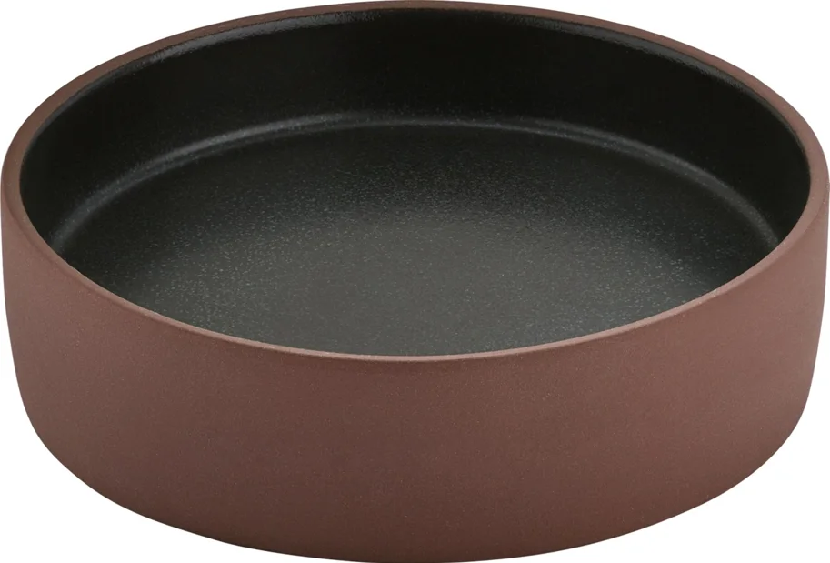 Playground 2in1 Teller flach tief braun schwarz 16cm H4.5cm