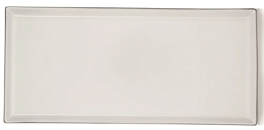 Equinoxe Speiseteller rechteckig, 32.5x15x1.8cm, weiss