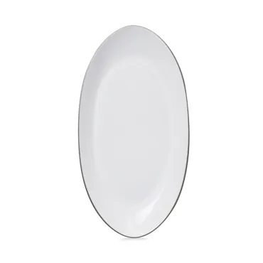 Equinoxe Teller oval L24cm B13cm weiss cumulus