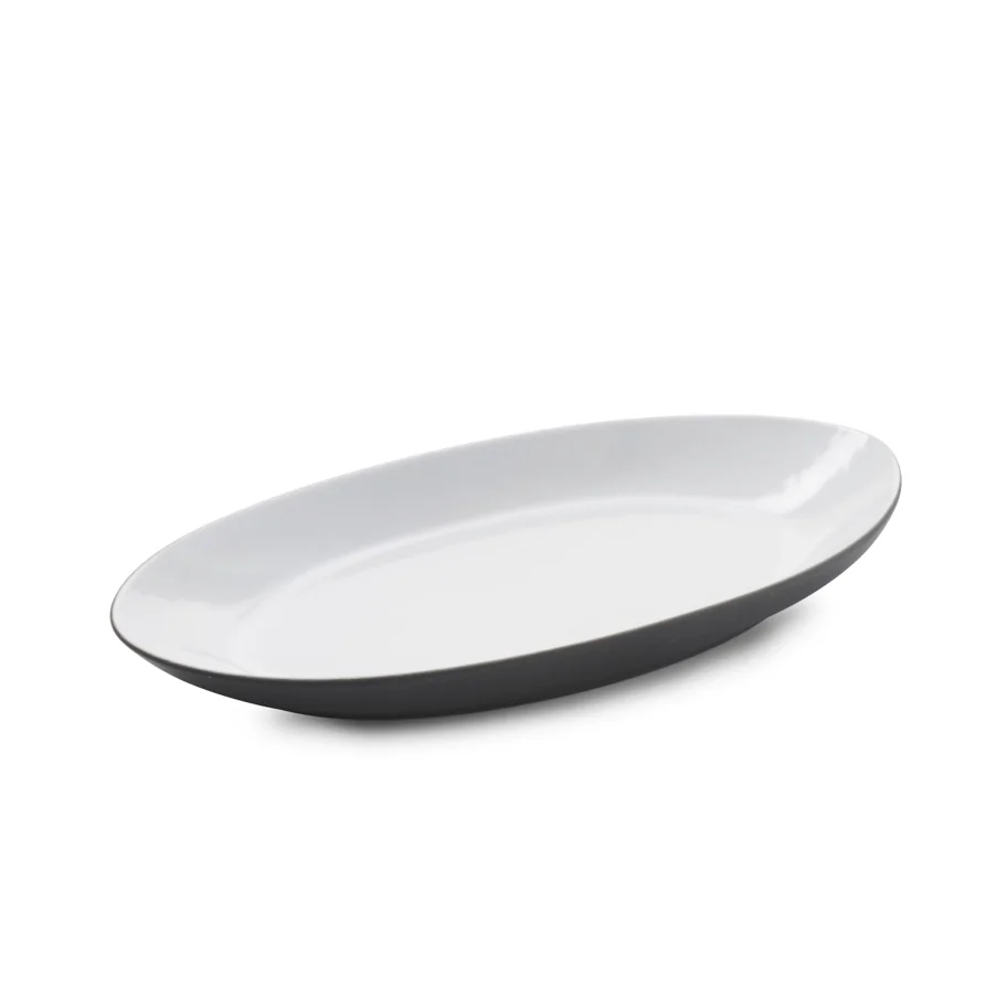 Equinoxe Teller oval L24cm B13cm weiss cumulus