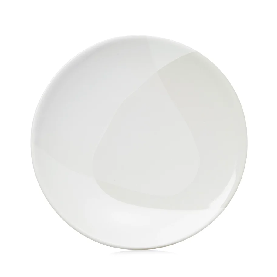 Confluence Dessertteller D21.5cm leinen alabaster weiss