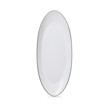Equinoxe Teller oval L36cm B16cm weiss cumulus