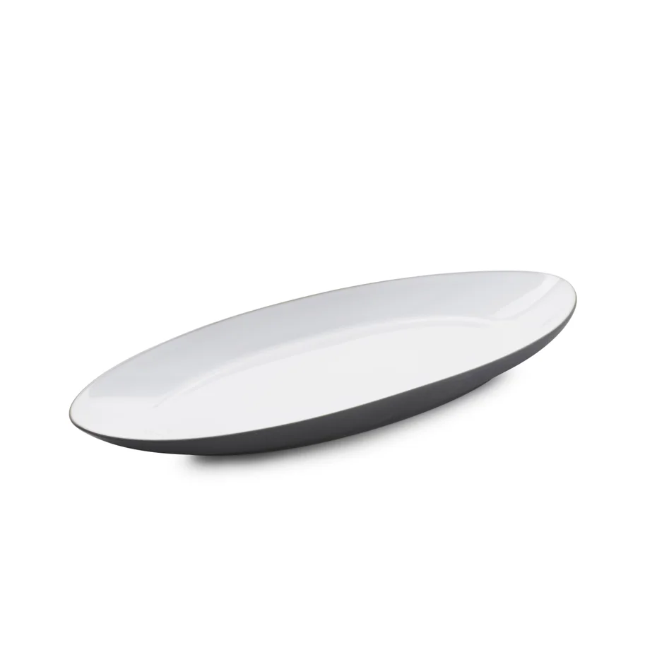 Equinoxe Teller oval L36cm B16cm weiss cumulus