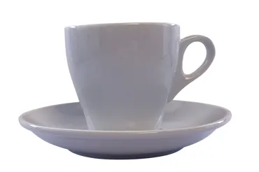 Luna Kaffee Obertasse und Untere 0.18lt weiss