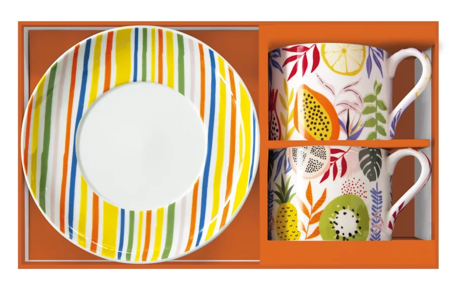 2er Set Coffee Mania Kaffeetasse m. Untert. Tutti Frutti, 24