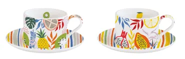2er Set Coffee Mania Kaffeetasse m. Untert. Tutti Frutti, 24