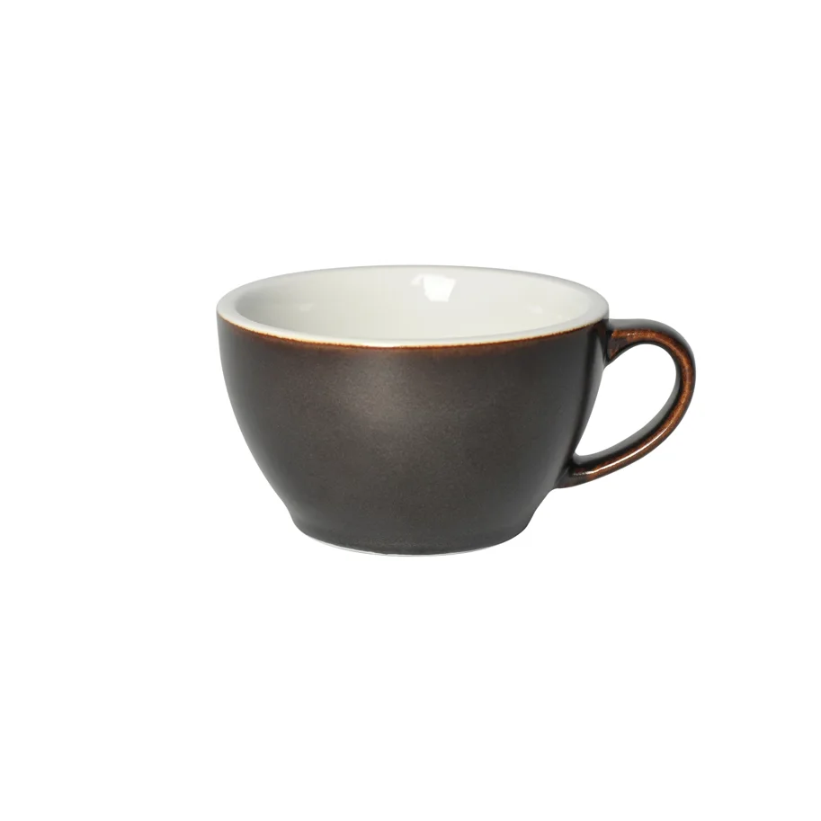 Egg Cappuccinotasse 250ml schwarzpulver