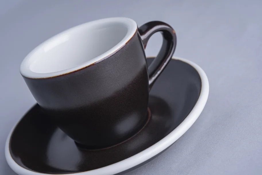 Egg Espressotasse 80ml schwarzpulver