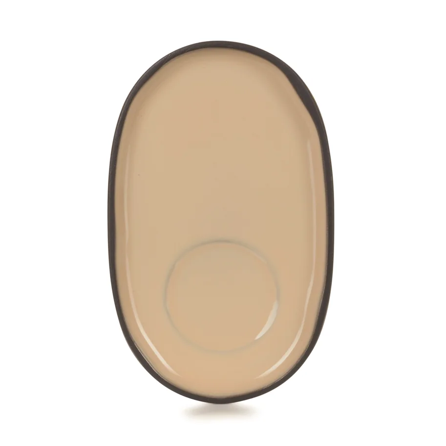 Caractère Untertasse 13.5x8.3x1.2cm, muskatnuss