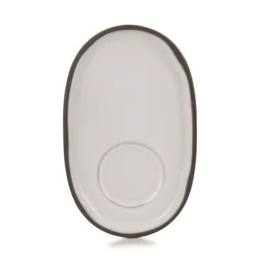 Caractère Untertasse, 13.5x8.3x1.2cm, kumu. weiss