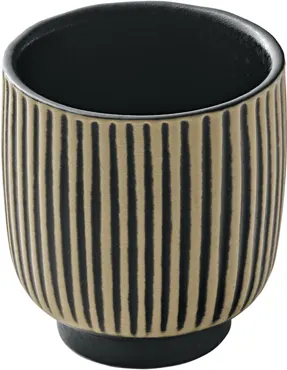 Playground Nara Obertasse Relief schwarz weiss 0.1lt