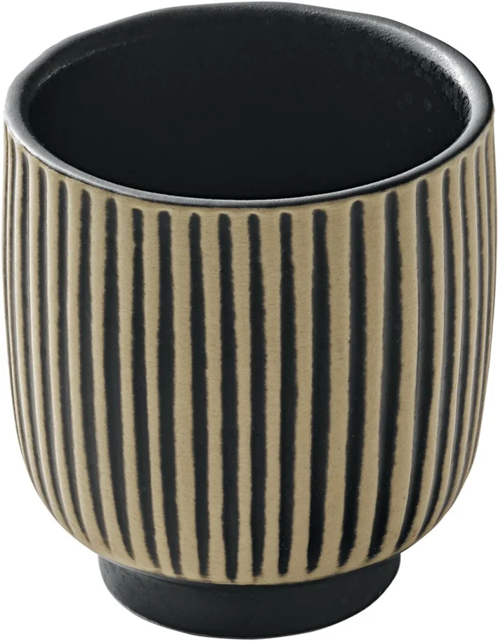 Playground Nara Obertasse Relief schwarz weiss 0.1lt