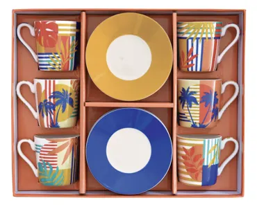 Coffee Mania 6er Espr.-Tasse m. Untert. Baha 100ml