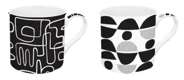 2er Set Graffiti Porzellanbecher 300 ml