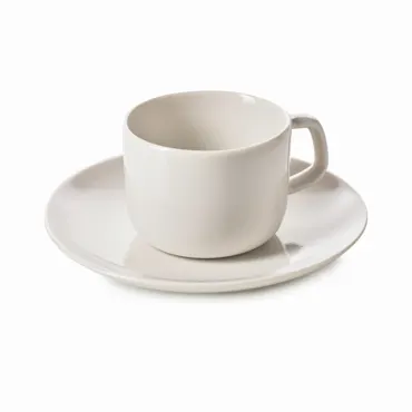 Madeleine Espressotasse m. Unter. D13cm H7cm 8cl Alab. Weiss