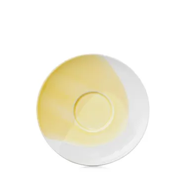 Confluence Tee Untertasse D16cm H2.2cm safran alab. weiss