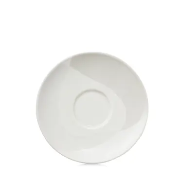 Confluence Tee Untertasse D16cm H2.2cm leinen alab. weiss