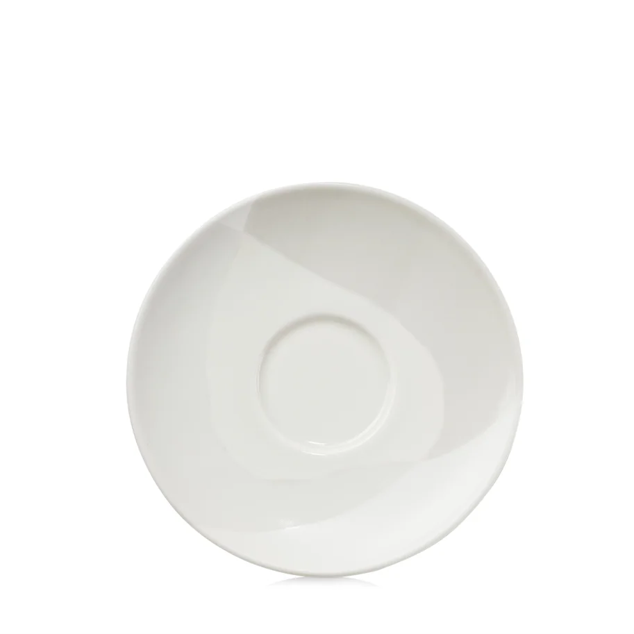 Confluence Tee Untertasse D16cm H2.2cm leinen alab. weiss