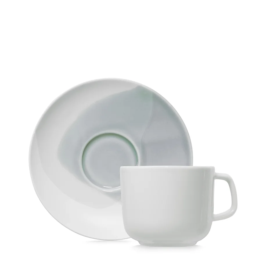 Confluence Espressotasse m. Untert. 8cl fjord alab. weiss