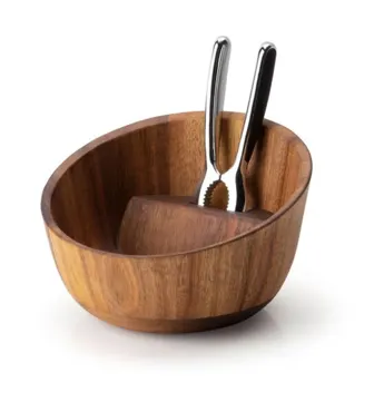 Akazie Nussschale mit Knacker 19.5x19x12.5cm