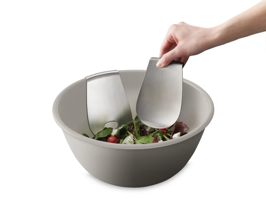 Uno Salatschüssel und Salatbesteck stone