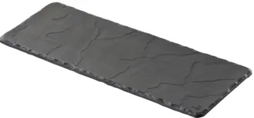 Tablett rechteckig, 30x11cm, schiefer-optik