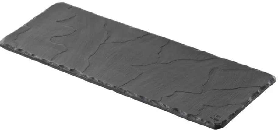 Tablett rechteckig, 30x11cm, schiefer-optik