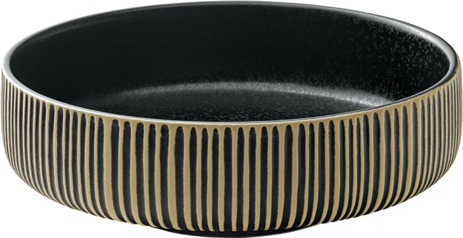 Playground Nara Schale Relief schwarz weiss D12cm 0.33lt