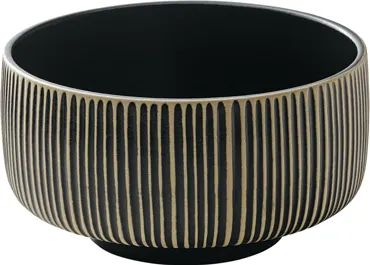 Playground Nara Schüssel Relief schwarz weiss D15cm 0.88lt