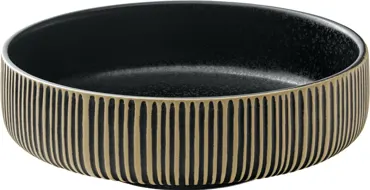 Playground Nara Schüssel Relief schwarz weiss D16cm 0.71lt