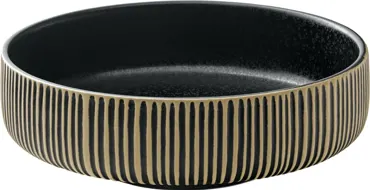 Playground Nara Schüssel Relief schwarz weiss D21cm 1.46lt