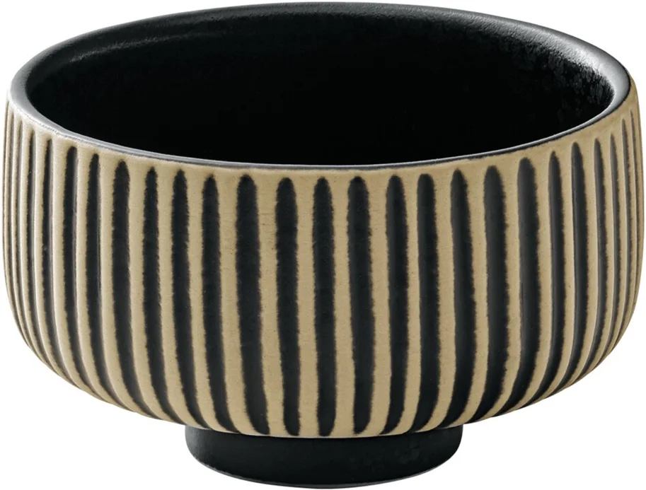 Playground Nara Schälchen Relief schwarz weiss D8cm 0.12lt
