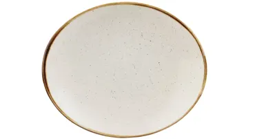 Stonecast Barley White Platte oval 19x16cm