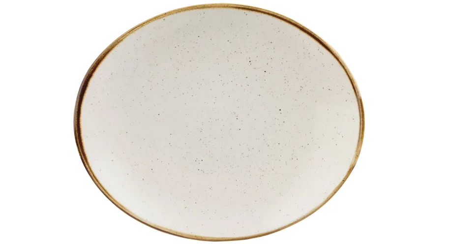 Stonecast Barley White Platte oval 19x16cm