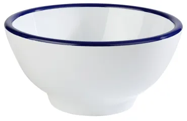 Schale PURE Melamin weiss/blau D15cm H7.5cm 0.45l