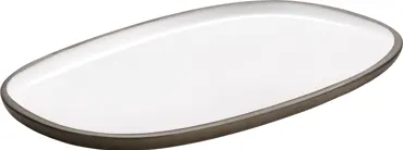 Playground ReNew Platte oval weiss 30x18cm