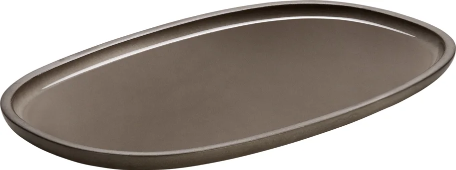 Playground ReNew Platte oval taupe 30x18cm