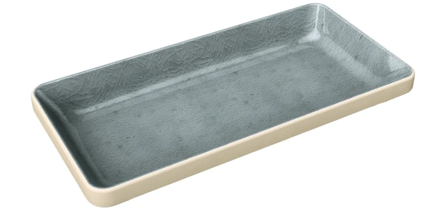 Playground NARA Schale flach eckig grau 18x9cm 0.18lt H2.3cm