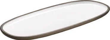 Playground ReNew Platte oval weiss 35x15cm