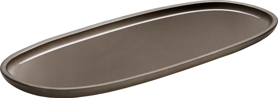 Playground ReNew Platte oval taupe 35x15cm