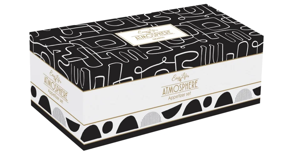 Graffiti Appetizer Set mit 4 Schälchen, 29x13cm