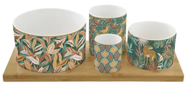 Namibia Appetizer Set mit 4 Schälchen, 29x13cm