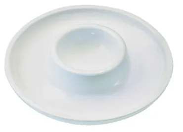 3er Set Eierbecher Punto auf Karte, weiss, D10.5x2cm