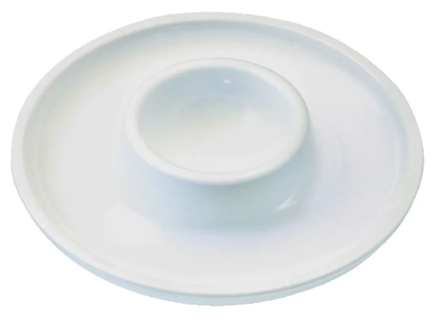 3er Set Eierbecher Punto auf Karte, weiss, D10.5x2cm