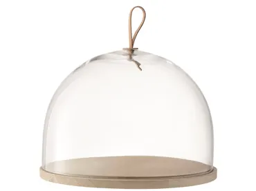 Ivalo Haube mit Platte aus Esche D32cm transparent
