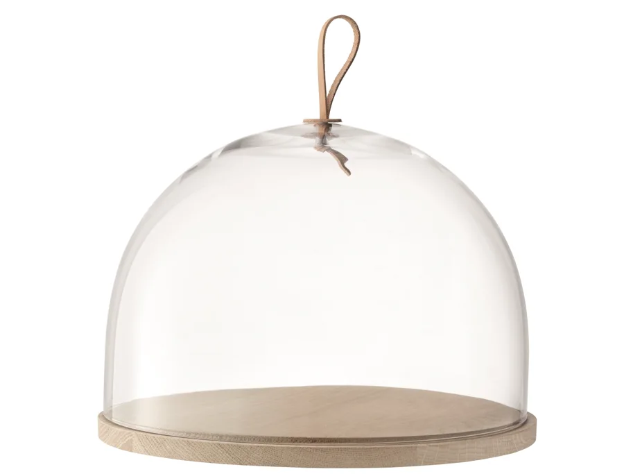 Ivalo Haube mit Platte aus Esche D32cm transparent