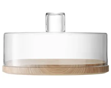 Lotta Gebäck- Käseglocke mit Eschenplatte D32cm