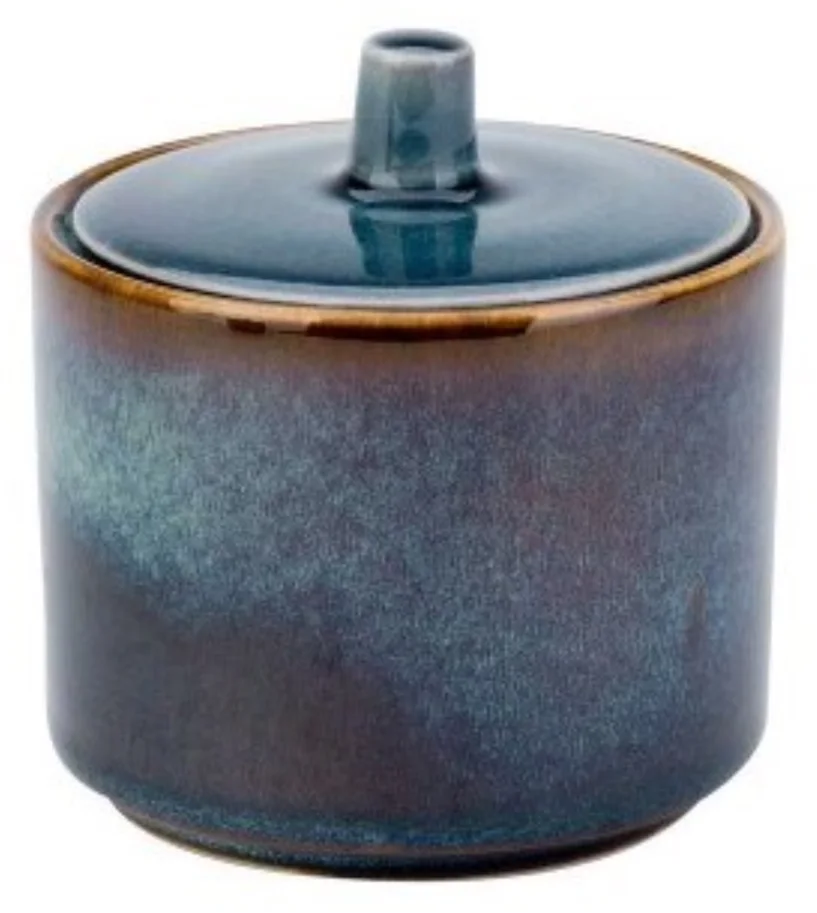 Quintana blue Zuckerdose, D 8x6.7-8.5cm